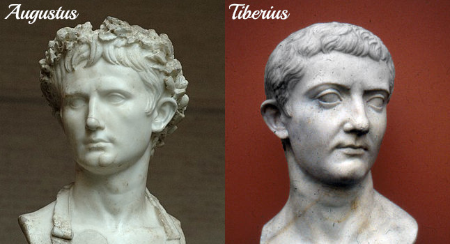 (Buste van Tiberius en Augustus)