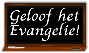 >Schoolbord met geloof in het evangelie()